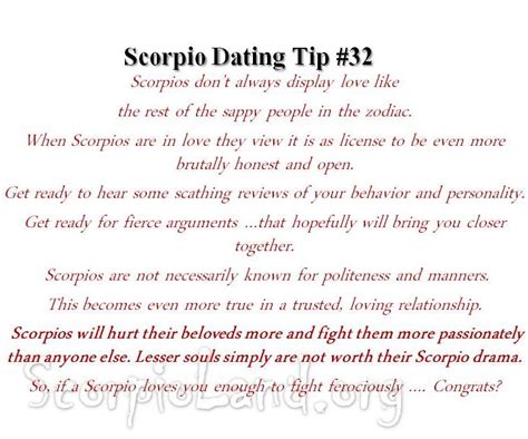 scorpio dating tip